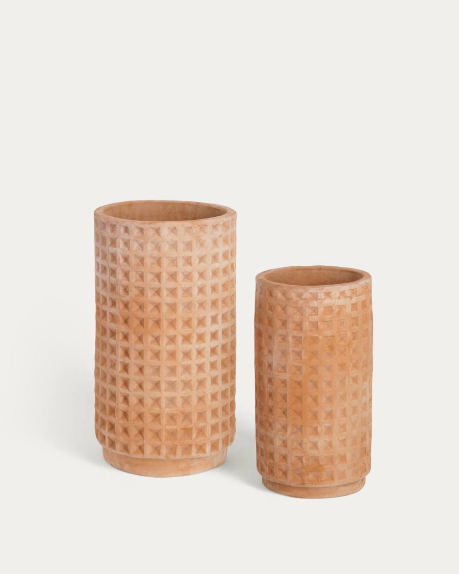 Celi set of 2 terracota plant pots, Ø 34 cm / Ø 25 cm