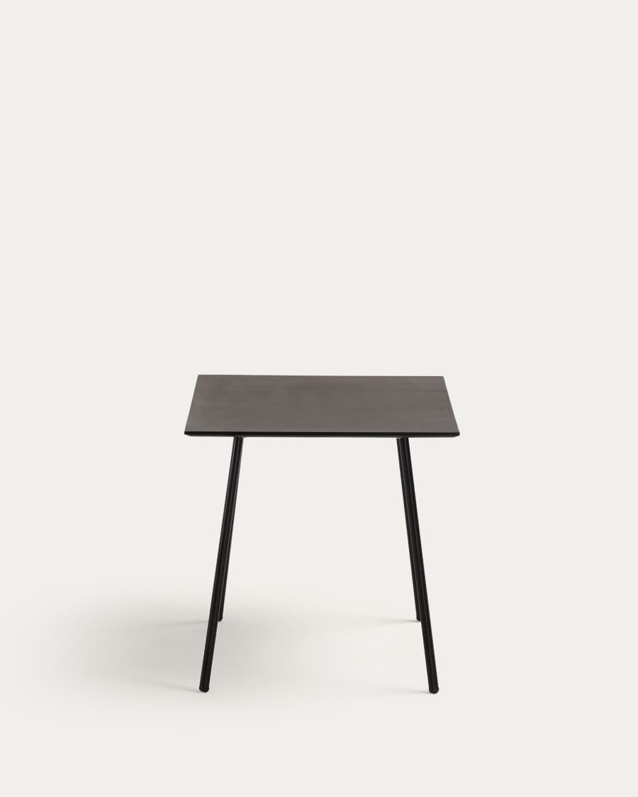 Mathis cement fibre with steel legs with black finish 75 x 75 cm