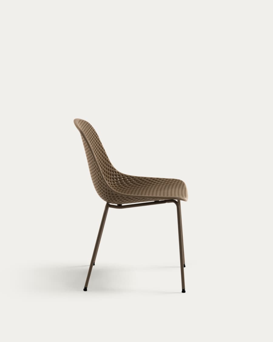 Quinby outdoor dining chair in beige