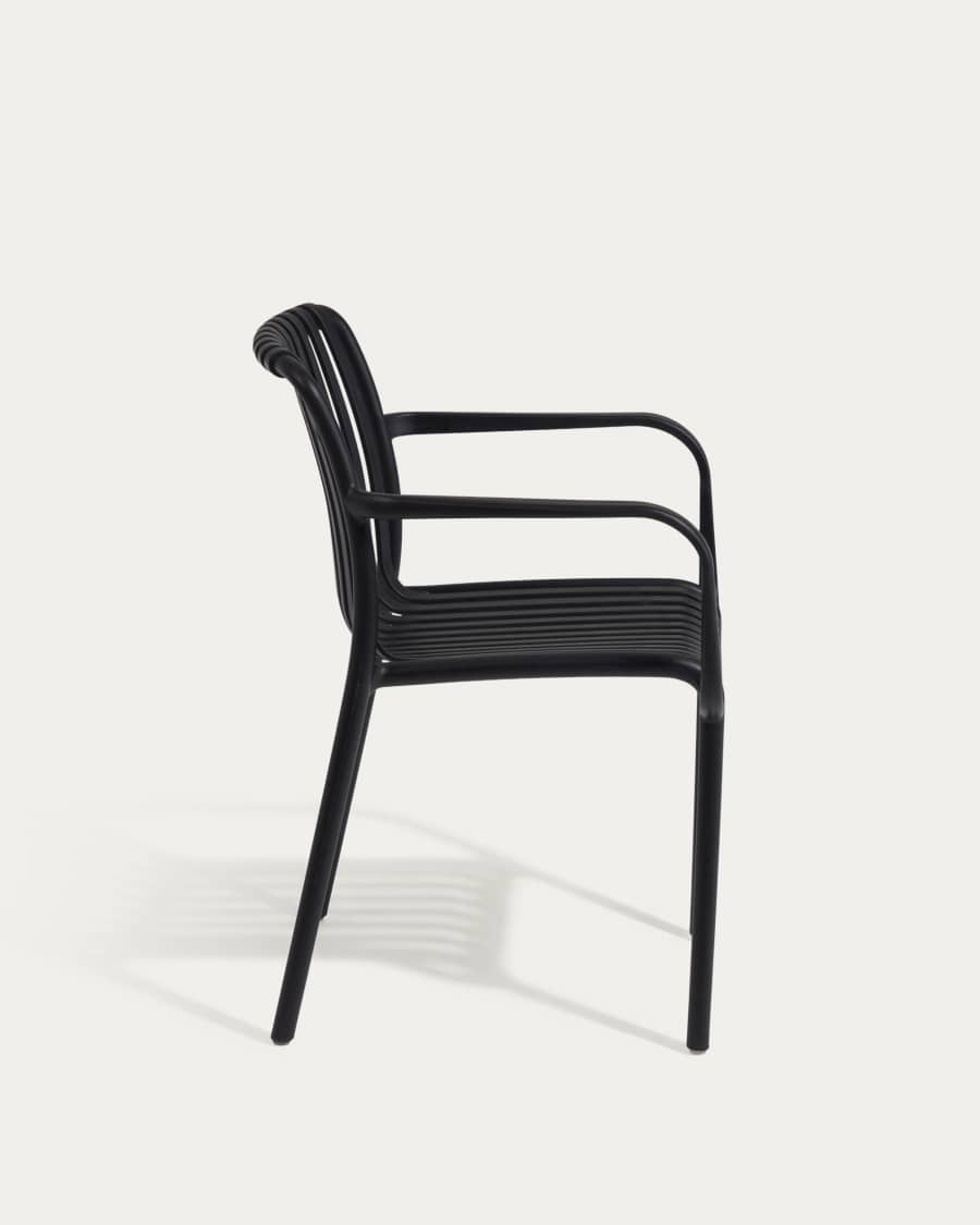 Isabellini stackable outdoor chair in black
