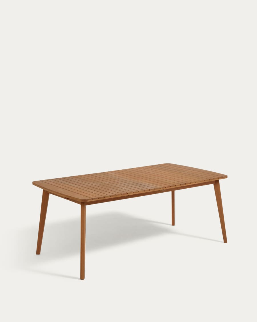 Hanzel verlengbare tafel van massief eucalyptushout 183 (240) x 100 cm FSC 100%