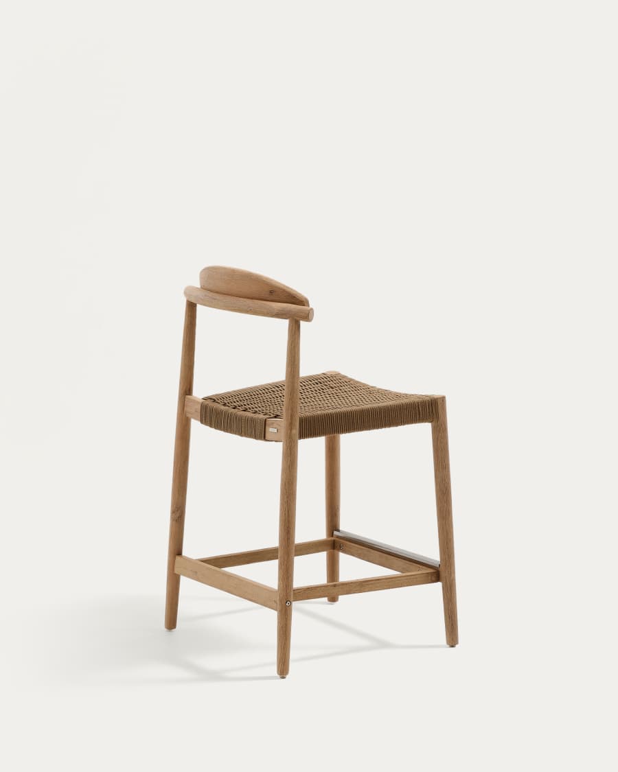 Sgabello Nina in legno massello di acacia altezza 62 cm FSC 100%