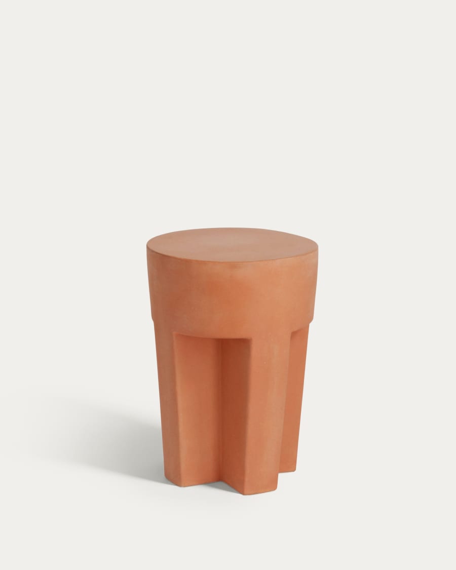 Vilena runder Outdoor Beistelltisch aus Terrakotta Ø 33 cm