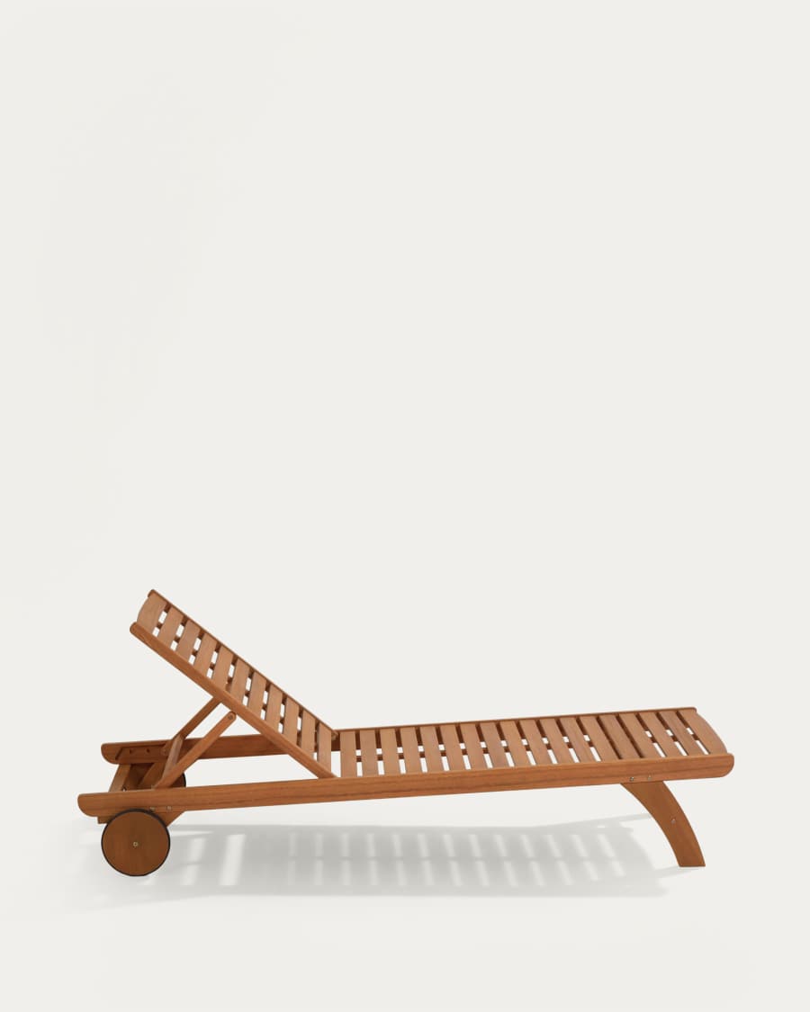 Beila solid eucalyptus wood outdoor sun lounger, FSC 100%