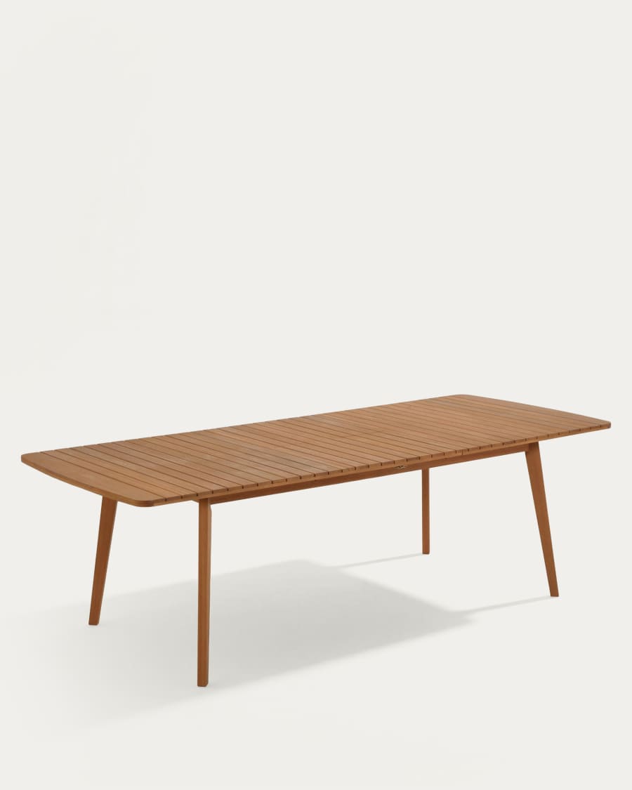 Hanzel verlengbare tafel van massief eucalyptushout 183 (240) x 100 cm FSC 100%