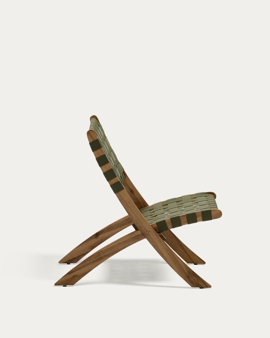 FSC 100% green cord and solid acacia wood Chabeli folding chair
