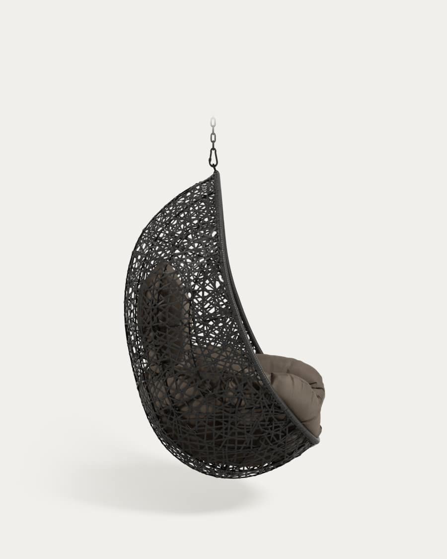 Florina hanging chair in dark grey