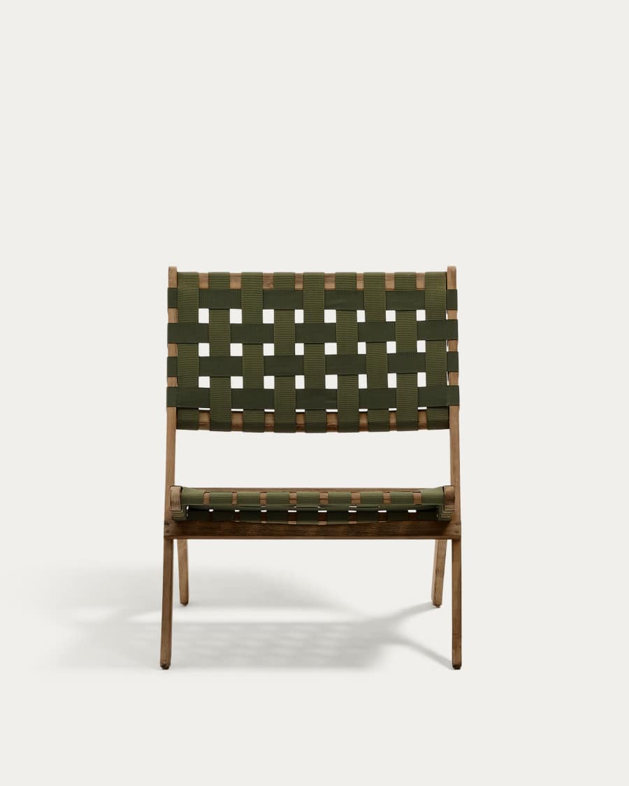 FSC 100% green cord and solid acacia wood Chabeli folding chair