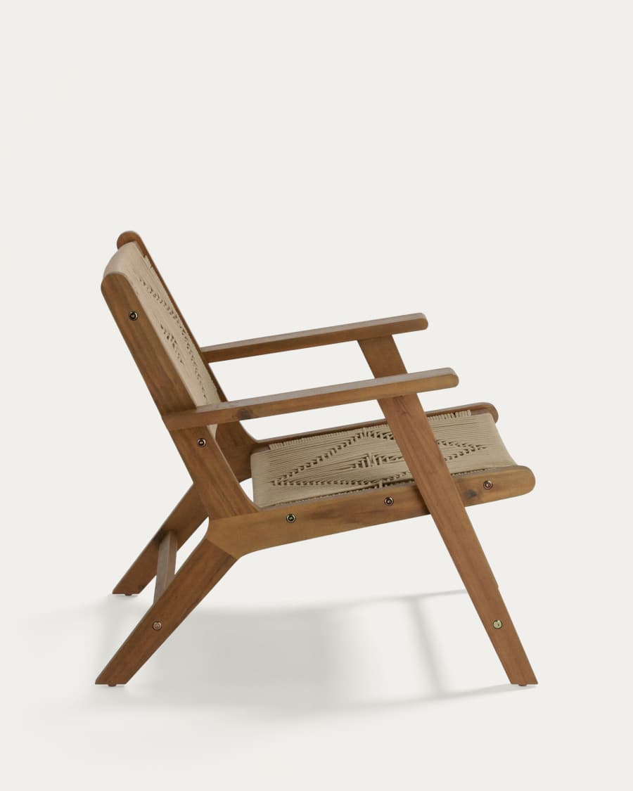 Geralda acacia wood armchair with dark finish FSC 100%