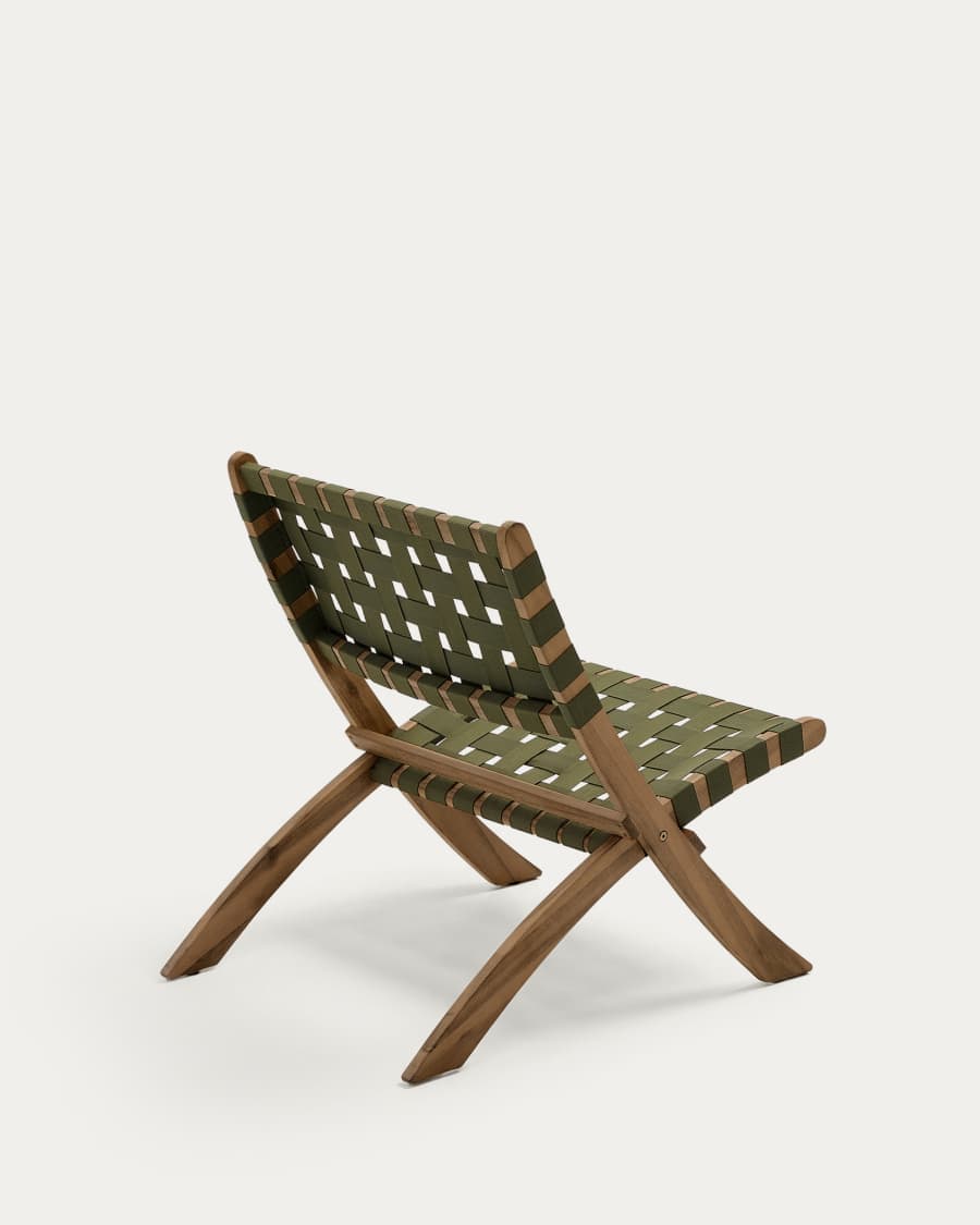 FSC 100% green cord and solid acacia wood Chabeli folding chair