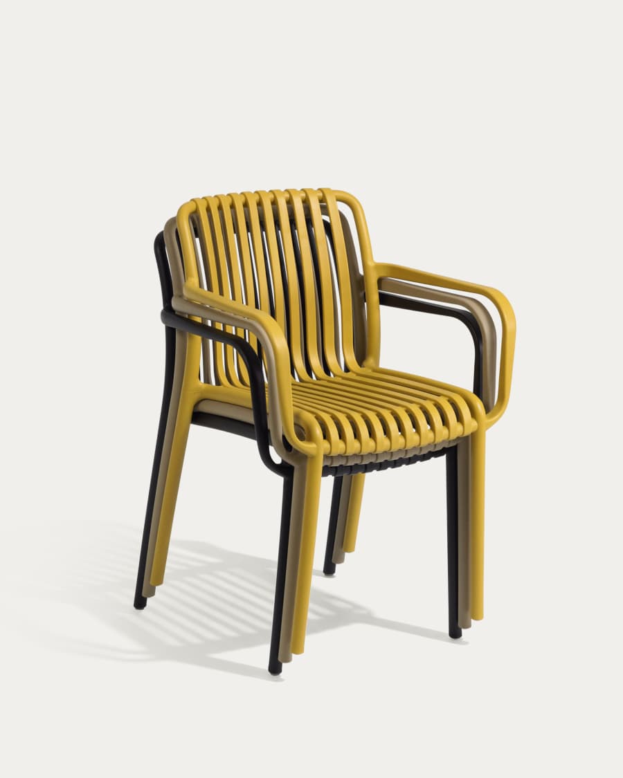 Stapelbarer Outdoor Stuhl Isabellini gelb
