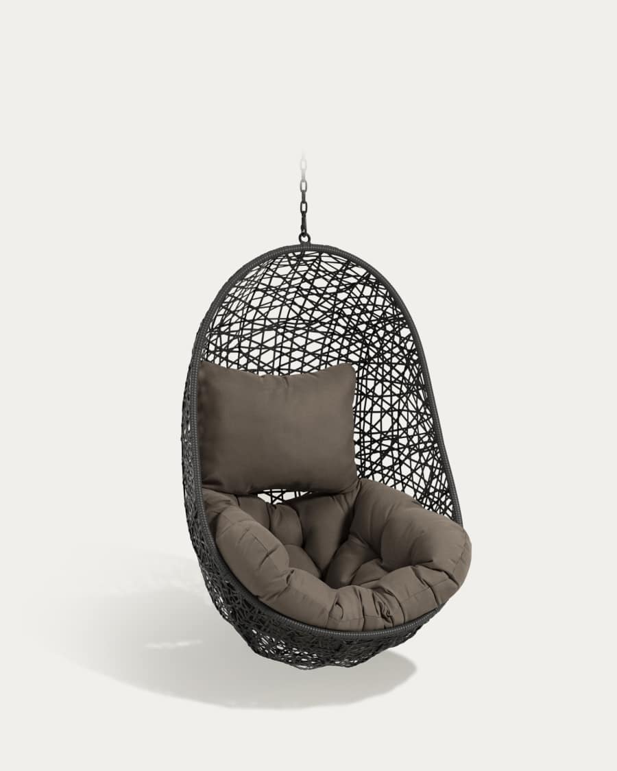 Florina hanging chair in dark grey