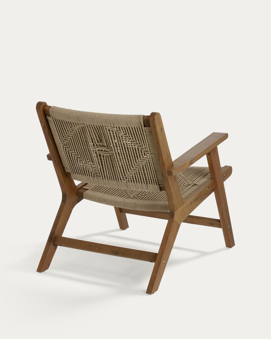 Geralda acacia wood armchair with dark finish FSC 100%