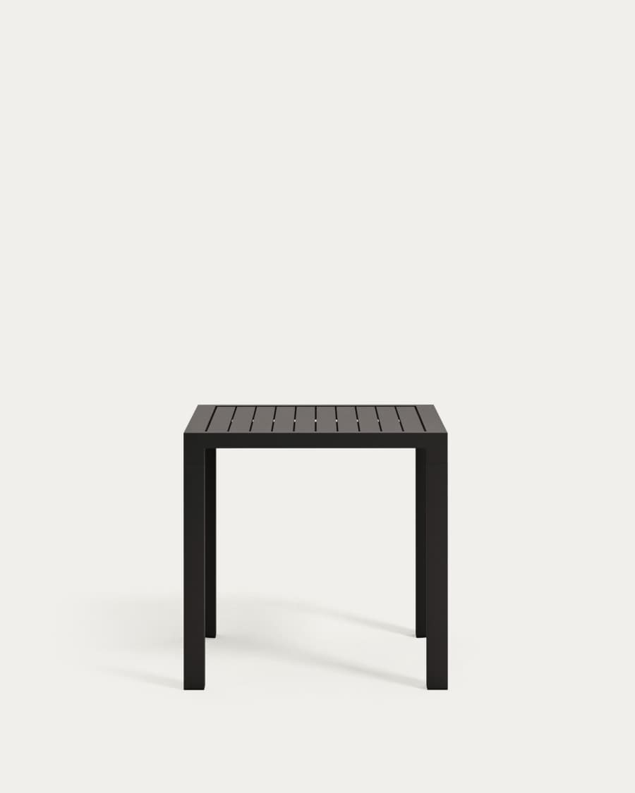 Culip aluminium outdoor table in powder coated grey finish, 77 x 77 cm
