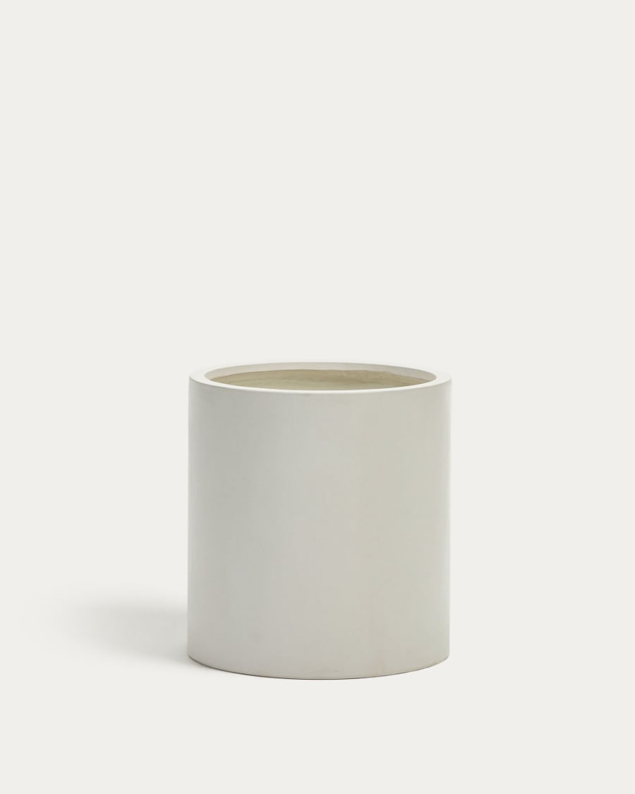 Aiguablava plant pot in white cement, Ø 52 cm