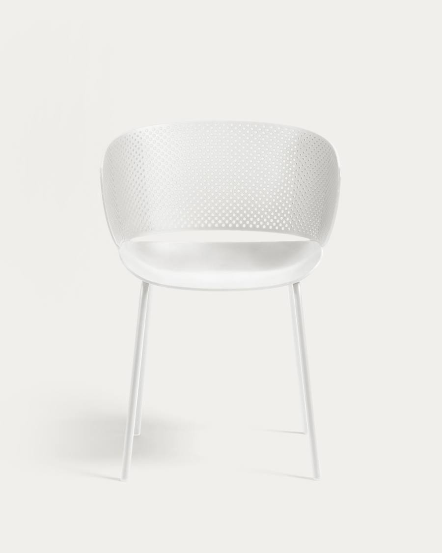 Chaise Yeray blanche 100% pour l'extérieur