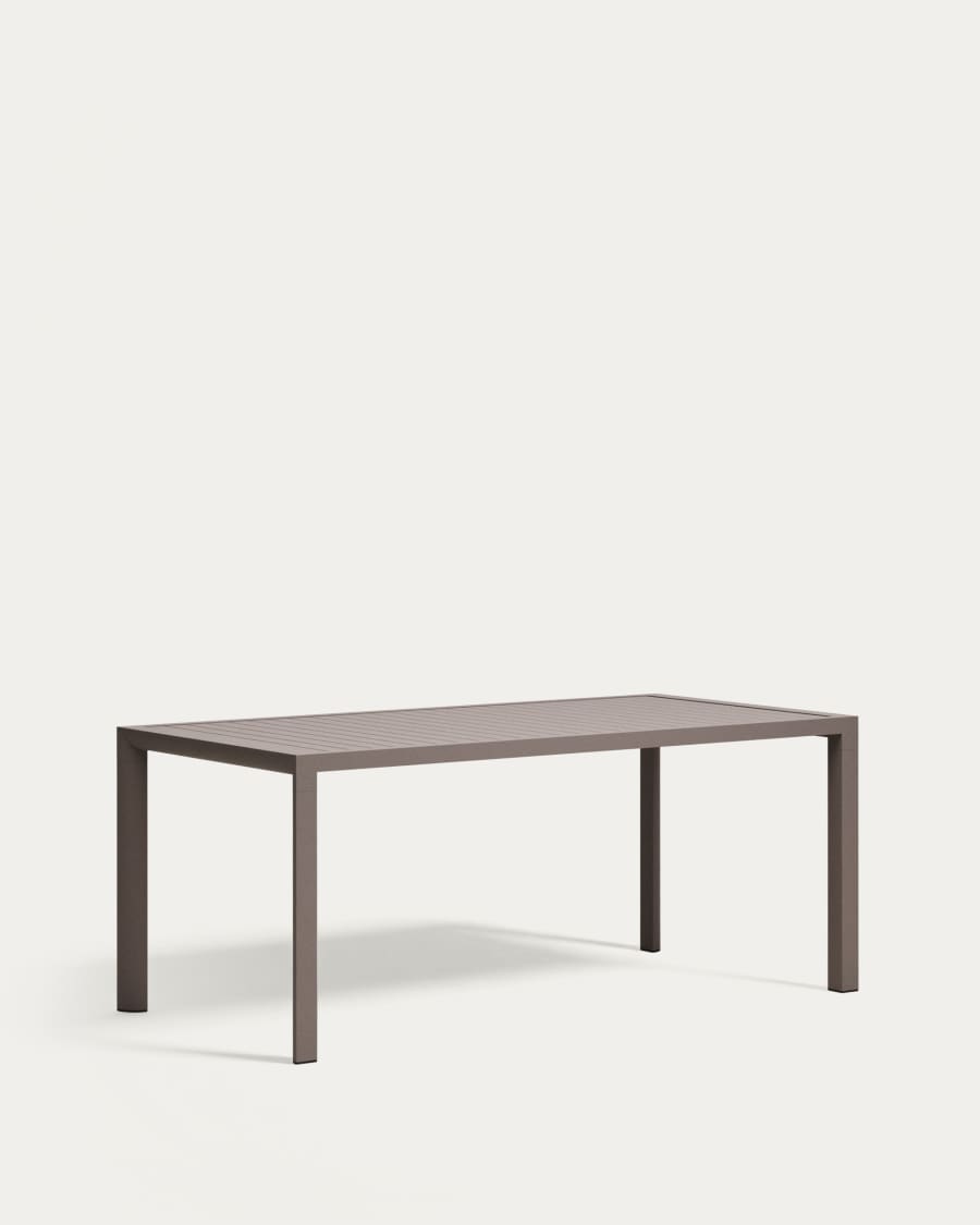Gartentisch Culip aus Aluminium mit braunem Finish 180 x 90 cm