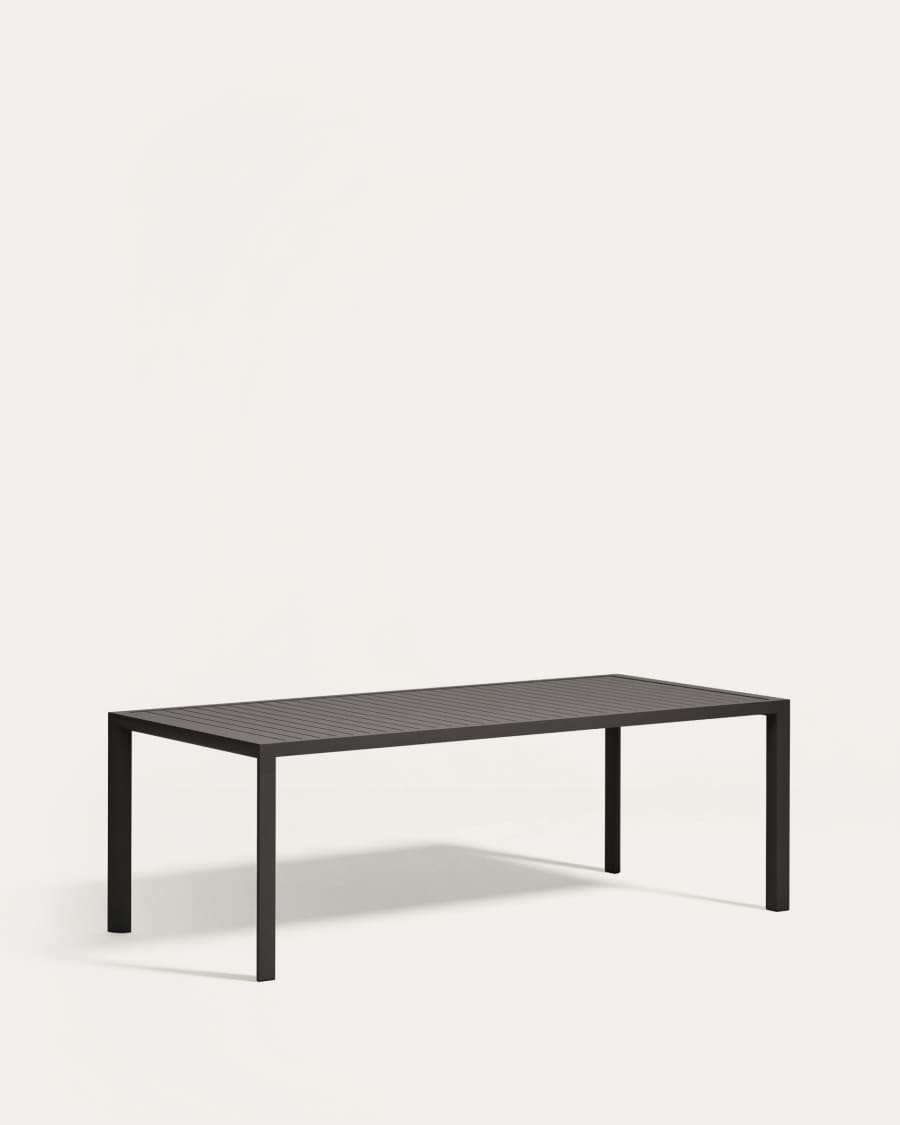 Culip aluminium outdoor table in powder coated grey finish, 220 x 100 cm