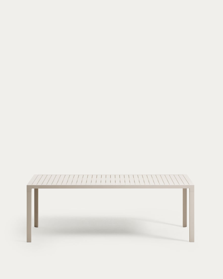 Culip aluminium outdoor table in powder coated white finish, 220 x 100 cm
