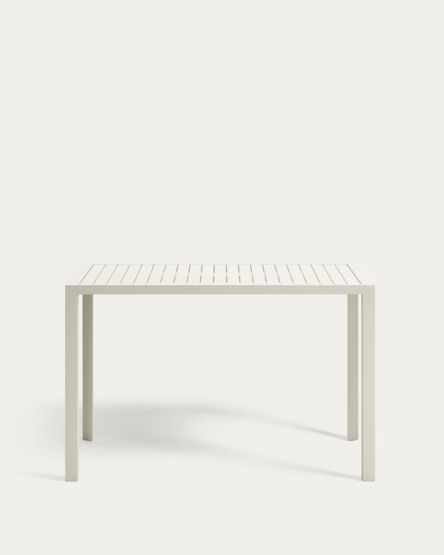 Culip aluminium outdoor bar table in powder coated white finish, 150 x 77 cm
