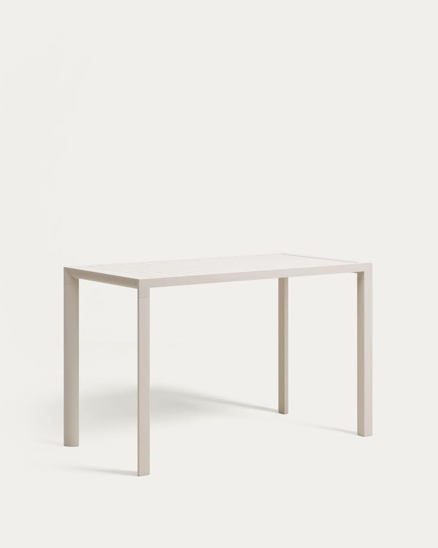 Culip aluminium outdoor bar table in powder coated white finish, 150 x 77 cm