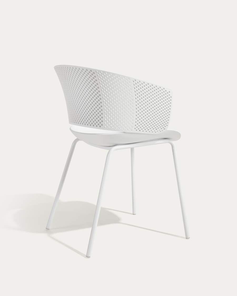 Chaise Yeray blanche 100% pour l'extérieur