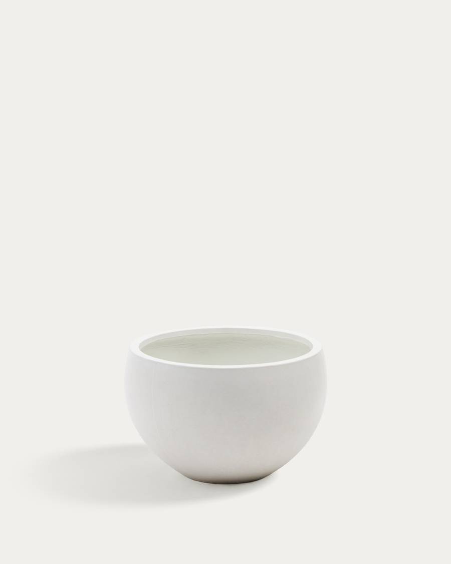 Grau White Cement Planter Ø 56 cm