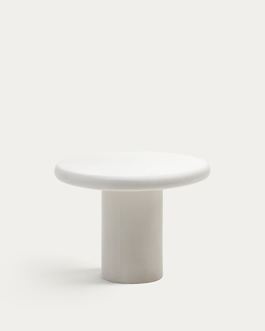 Addaia Tisch rund aus weißem Zement Ø 90 cm