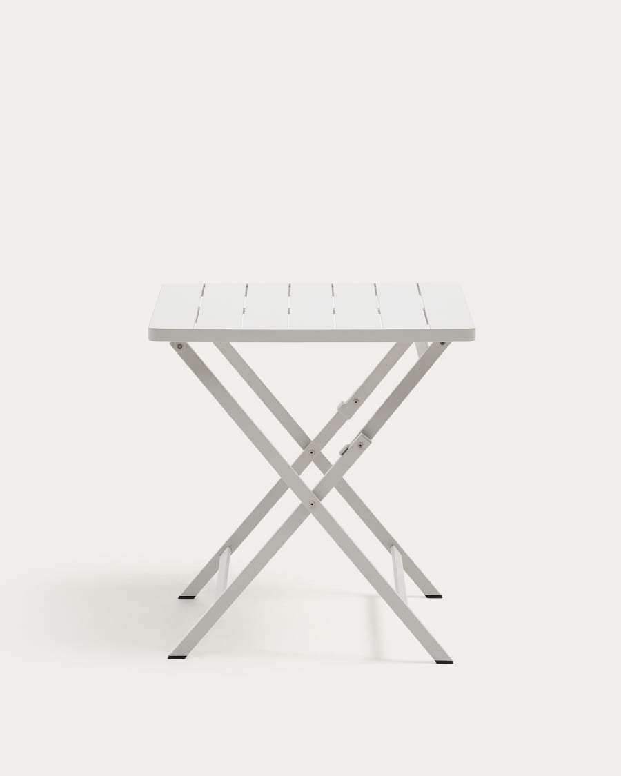 Torreta opvouwbare aluminium buitentafel met lichtgrijze afwerking 70 x 70 cm