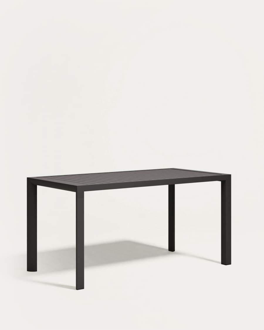Culip aluminium outdoor table in powder coated grey finish, 150 x 77 cm