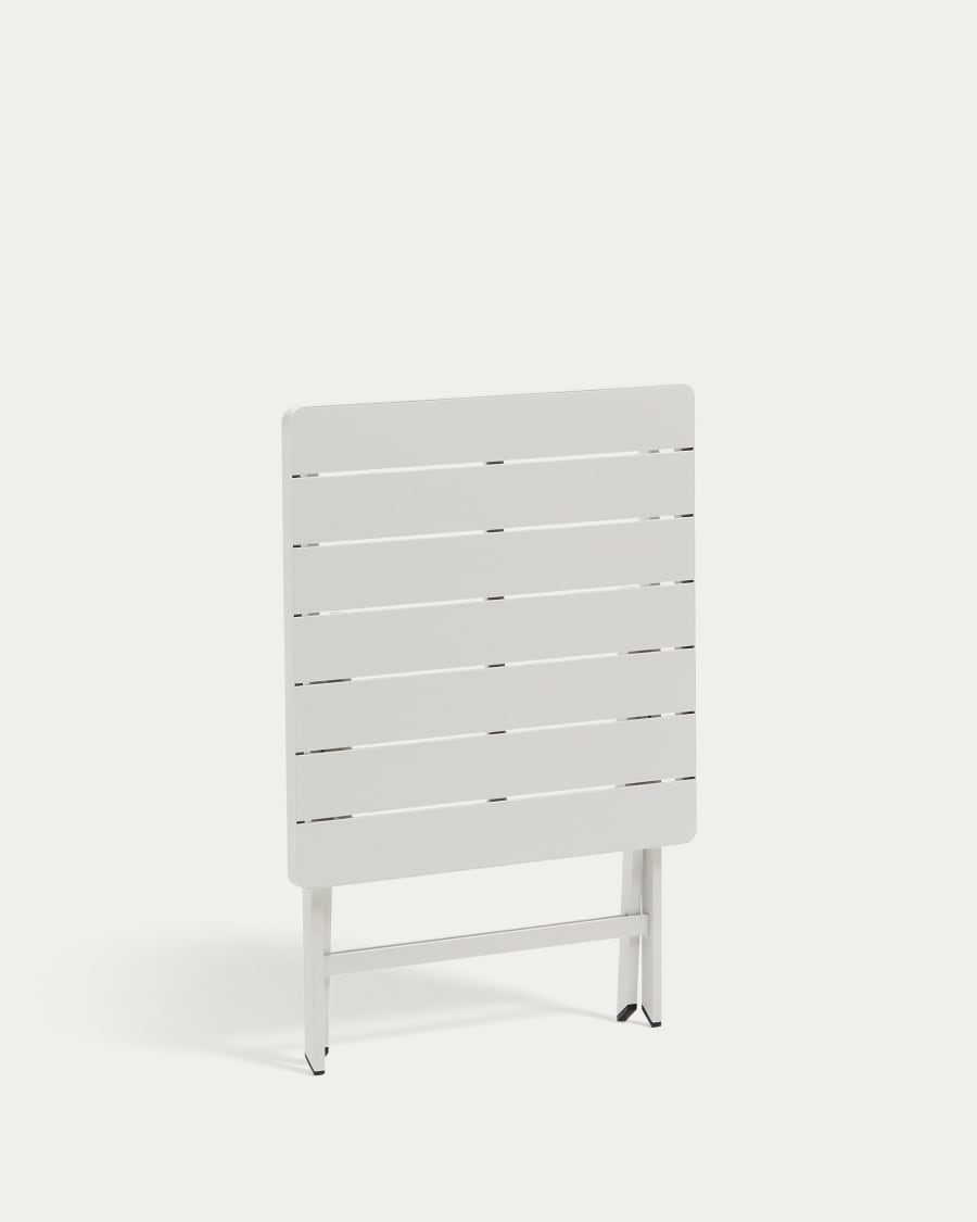 Torreta opvouwbare aluminium buitentafel met lichtgrijze afwerking 70 x 70 cm