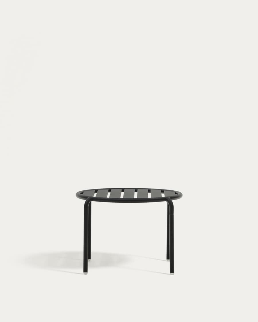 Joncols aluminium side table in powder coated grey finish, Ø 60 cm