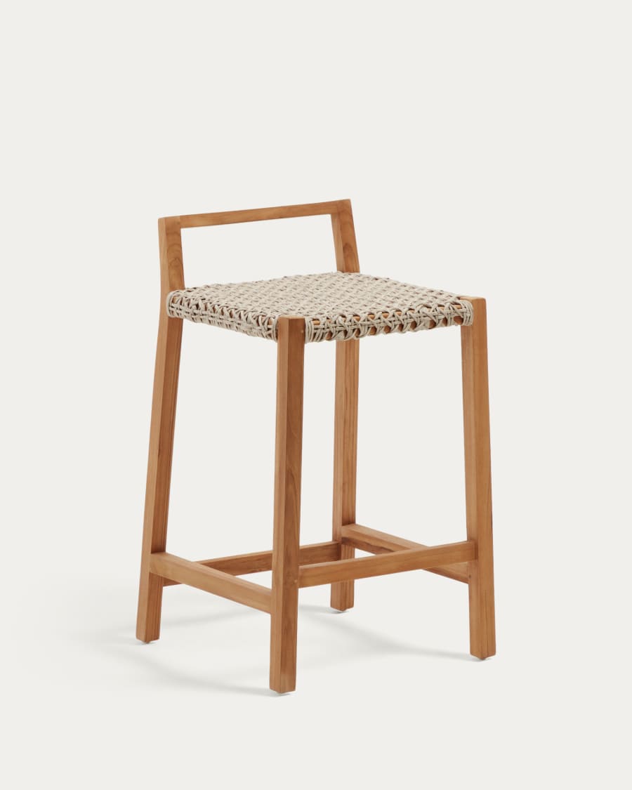 Giverola solid teak wood stool, 67,5 cm