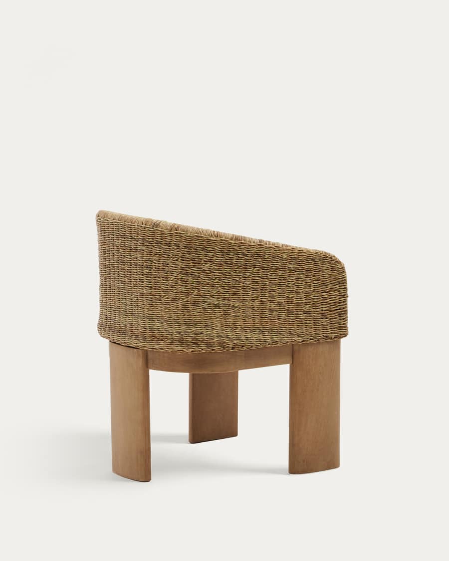 Xoriguer chair in synthetic rattan and solid eucalyptus wood FSC 100%