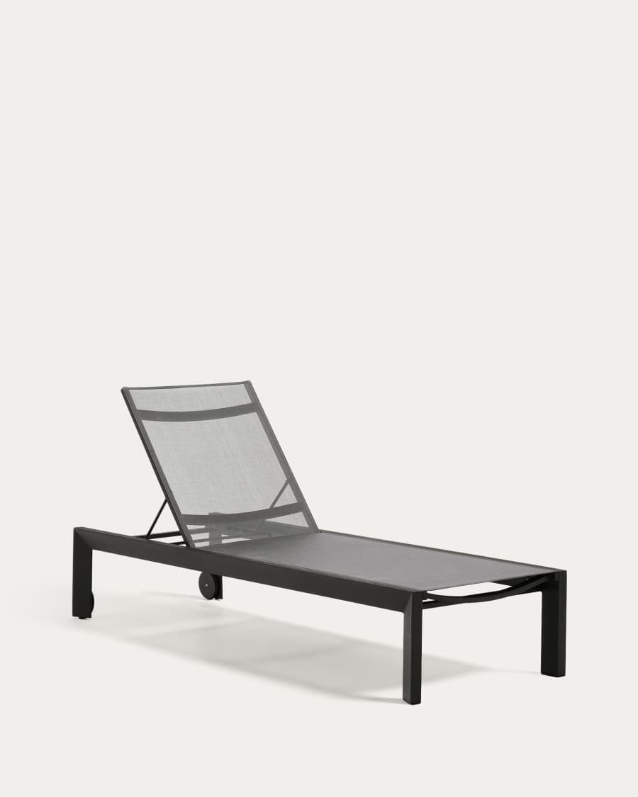 Canutells aluminum sun lounger with dark grey finish