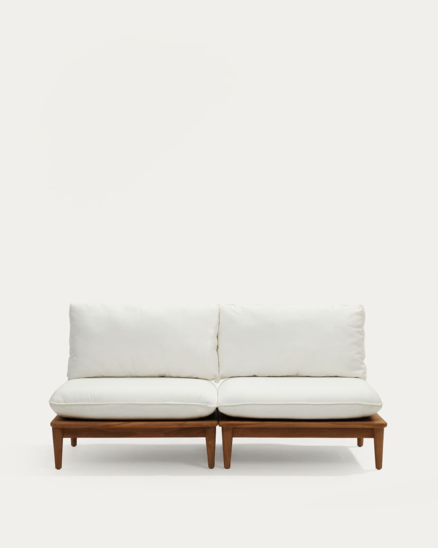 Portitxol Set aus 2 modularen Sesseln aus massivem Teakholz