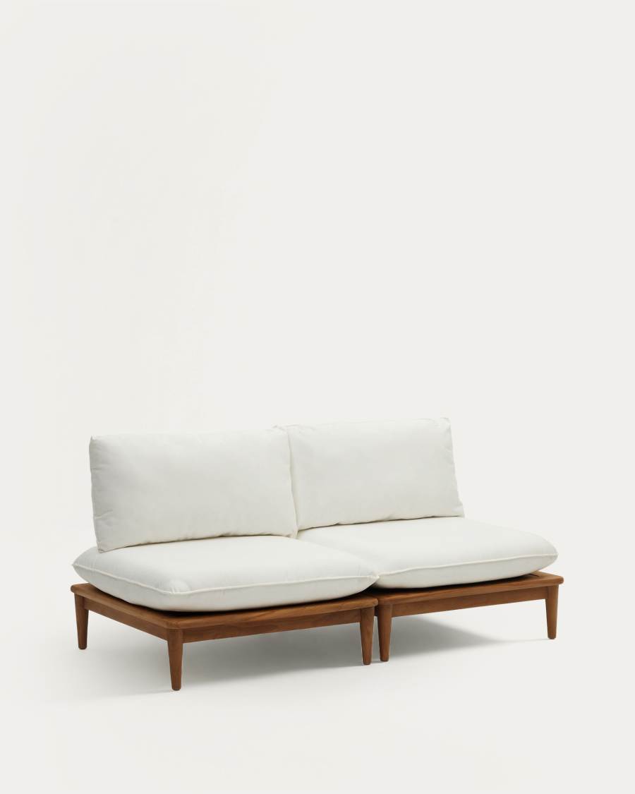 Portitxol Set aus 2 modularen Sesseln aus massivem Teakholz