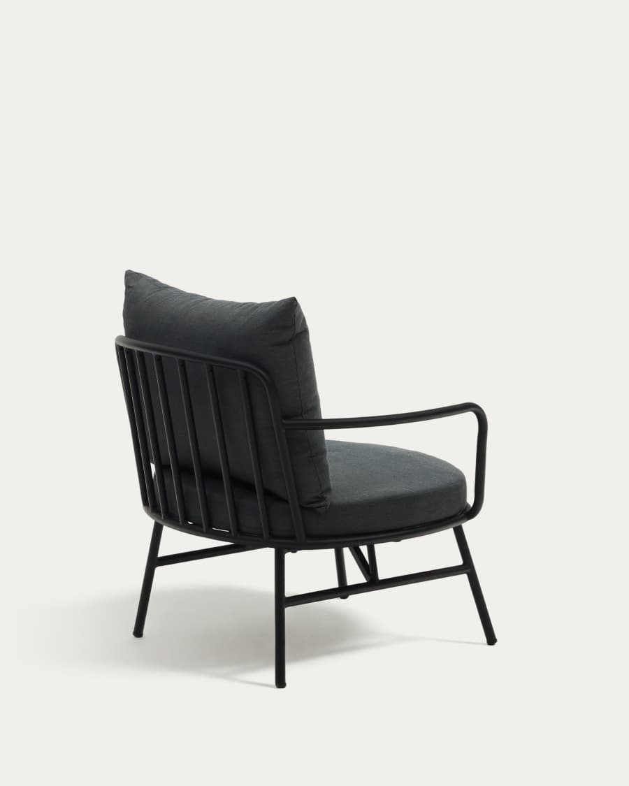 Bramant steel armchair with black finish