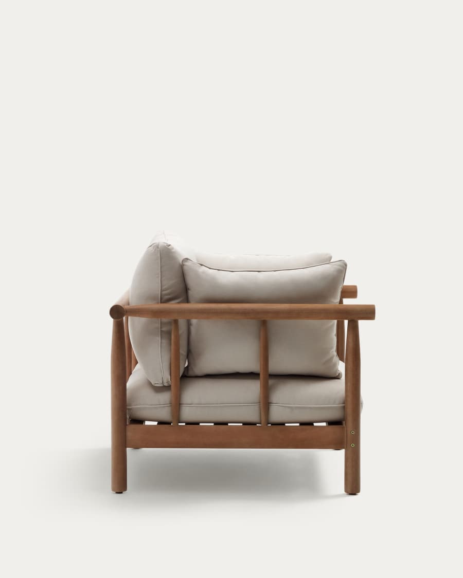 Fauteuil Sacova en bois d'eucalyptus
