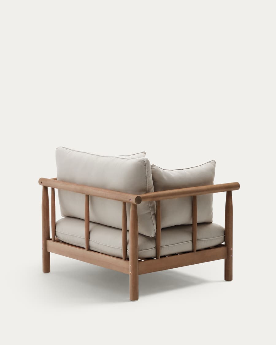 Fauteuil Sacova en bois d'eucalyptus