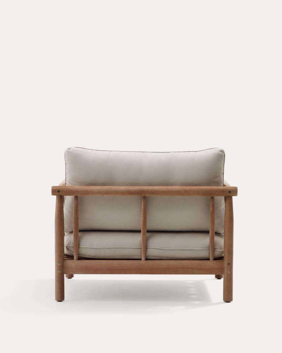 Fauteuil Sacova en bois d'eucalyptus