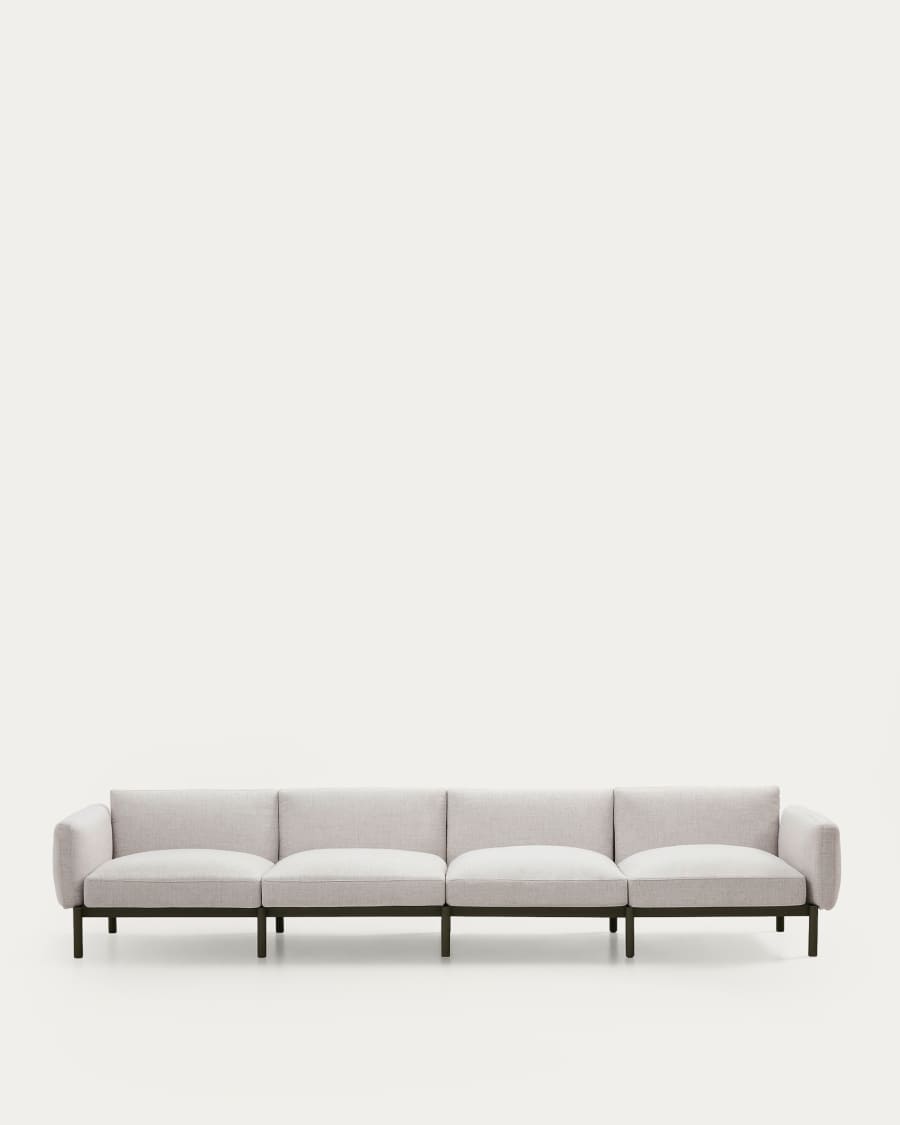 Sorells 4-seater modular outdoor sofa in aluminium with green finish 370 cm