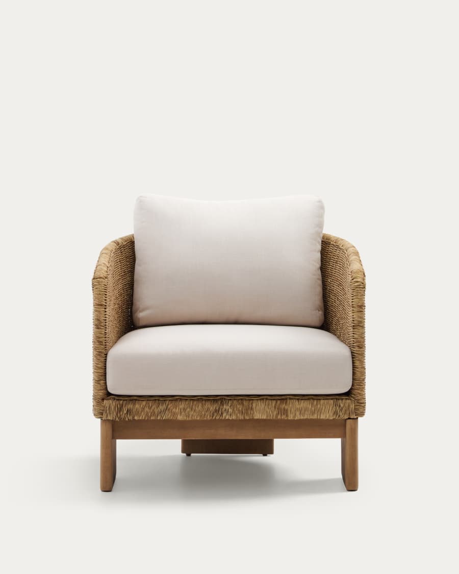 Xoriguer Sessel aus synthetischem Rattan und massivem Eukalyptusholz FSC 100%