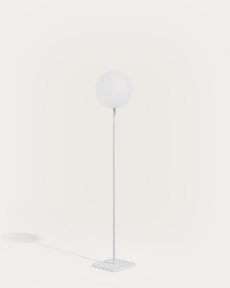 Dinesh outdoor solar floor lamp in grey steel 120 cm