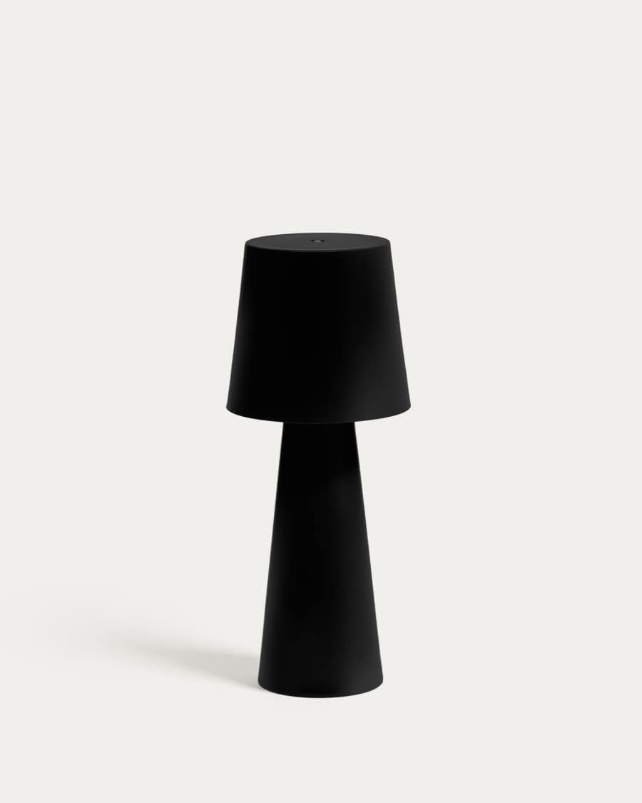 Arenys large outdoor metal table lamp in a black painted finish