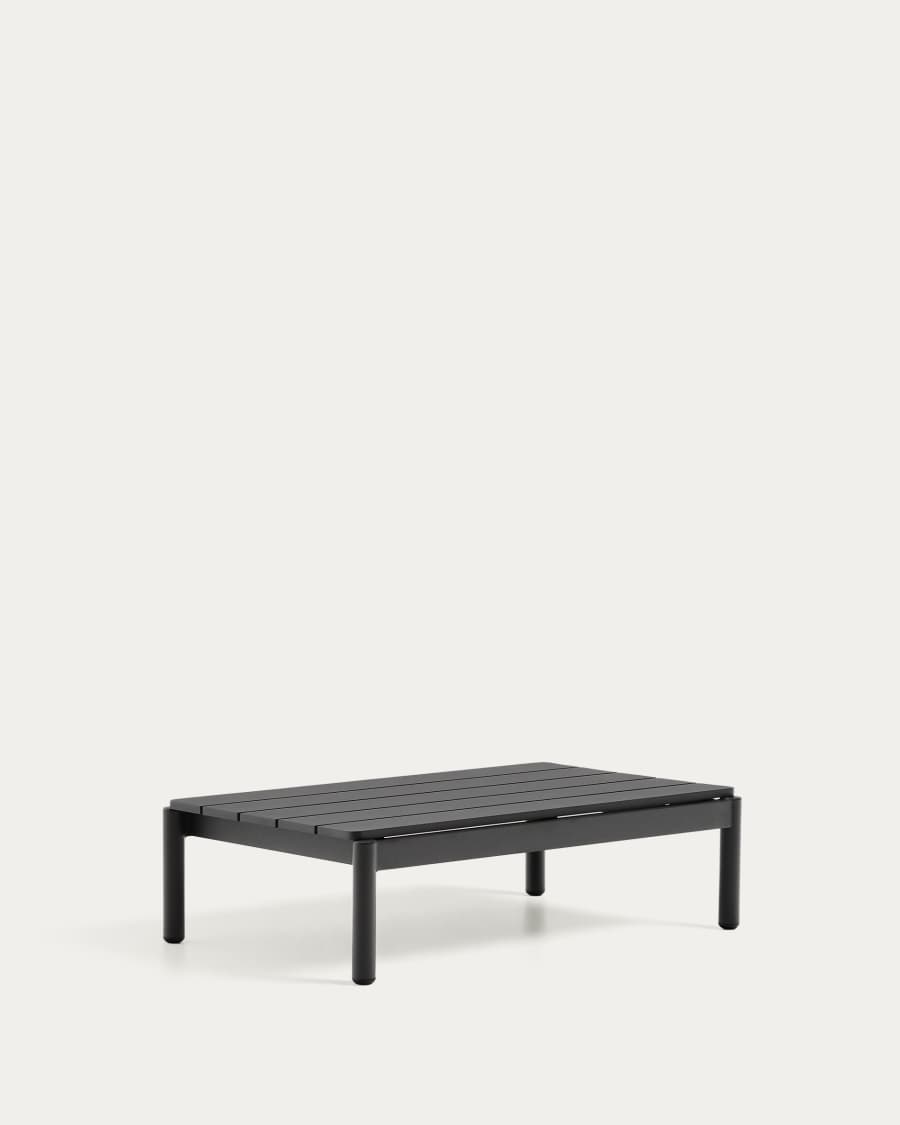 Τραπέζι σαλονιού Sorells από γκρι αλουμίνιο 52,4 x 91 εκ.