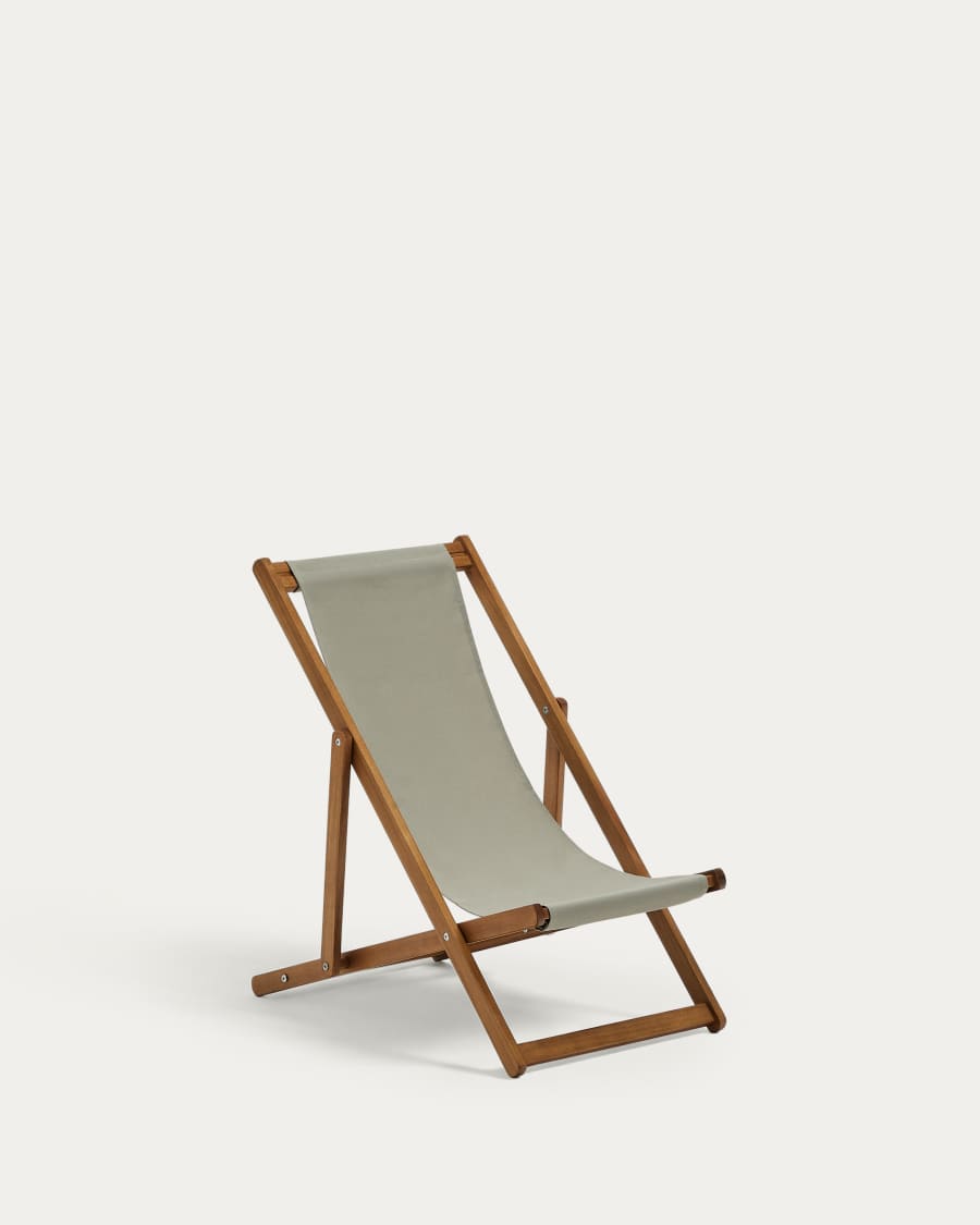 Adredna groene opklapbare kinderstrandstoel voor buiten van massief acaciahout FSC 100%