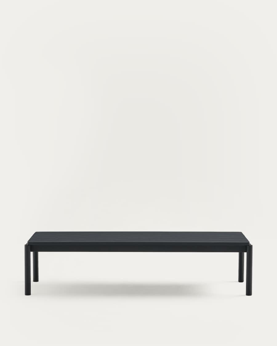 Table basse Sorells en aluminium gris 63 x 144,6 cm