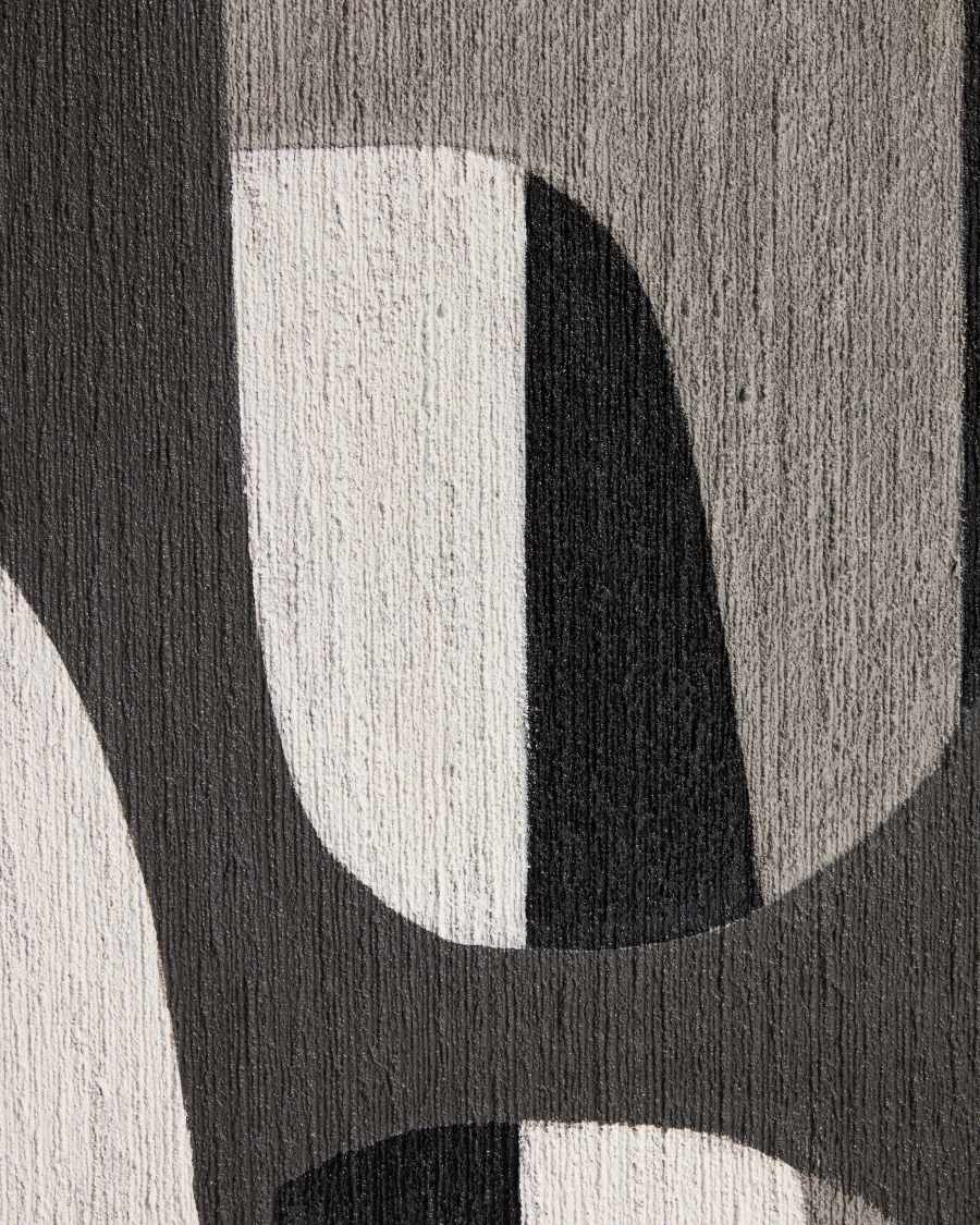 Quadre abstracte Onure blanc i negre 60 x 90 cm