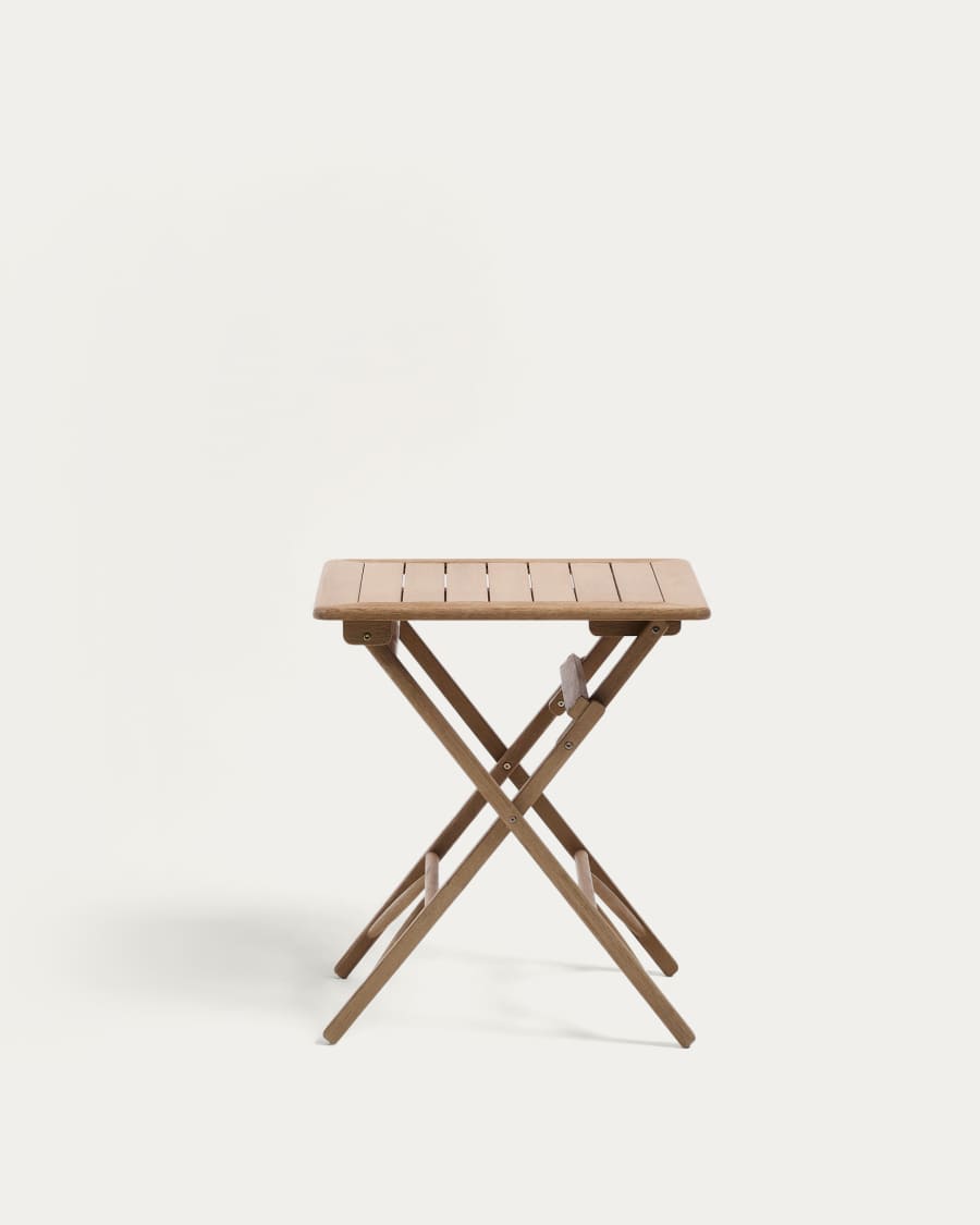 Tavolo pieghevole Dandara in legno massiccio di acacia 66 x 66 cm FSC 100%